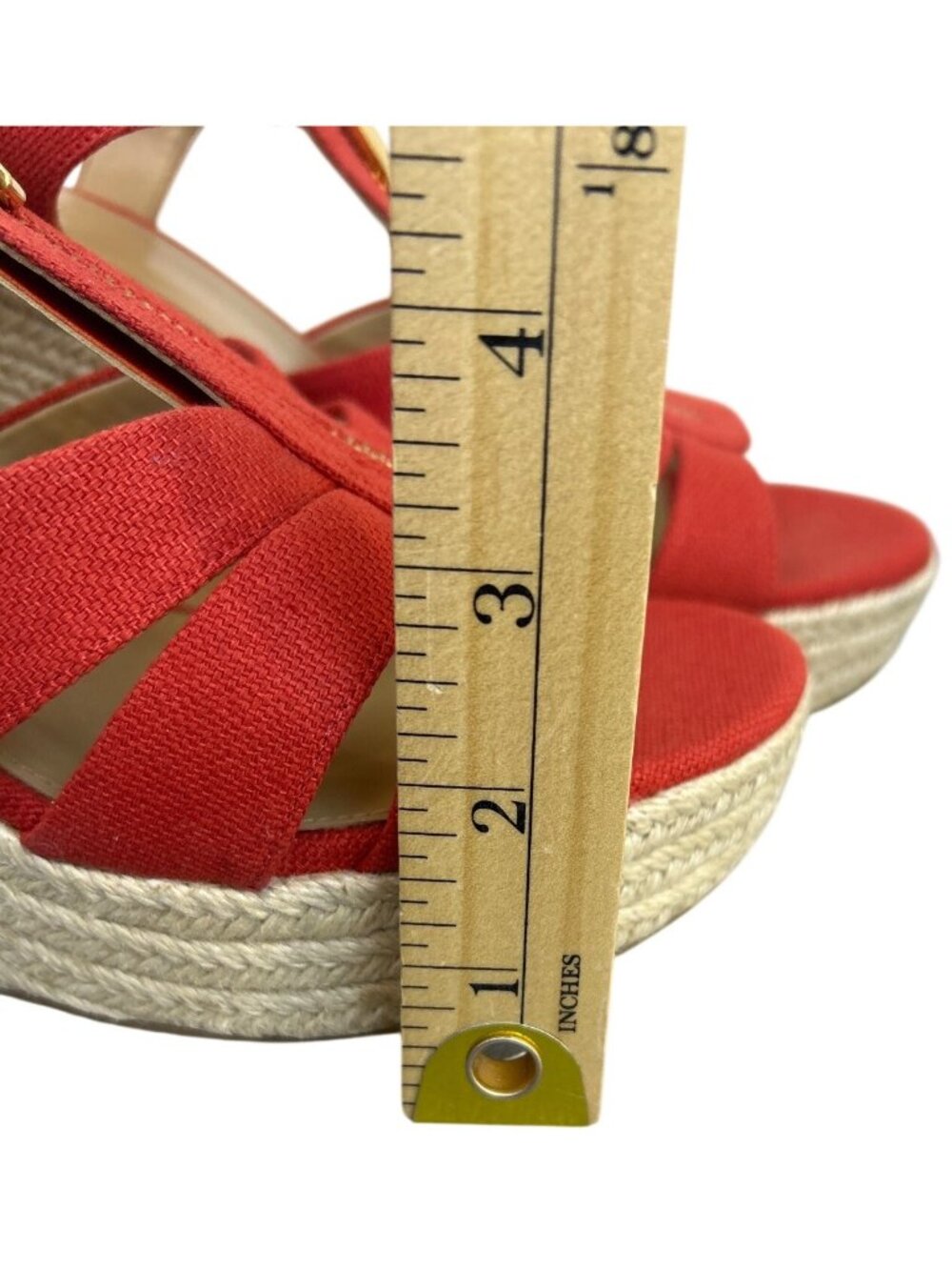 NWOT Michael Kors  Sz 8.5 Berkley Espadrille Wedge Sandals Front Zip - Picture 8 of 11